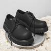 Thick Sole Casual Genuine Leather Dress Shoes Men Platform Heighten Japan Harajuku Korean Streetwear Fashion Shoes for Men White