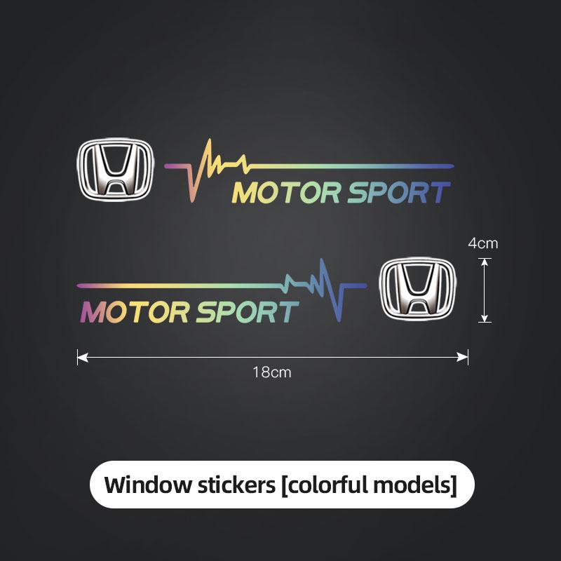 

2Pcs Car Window Sticker Auto Glass Decoration Stickers For Honda Civic Accord Fit Jazz Pilot CRV Odyssey Passport City Shuttle