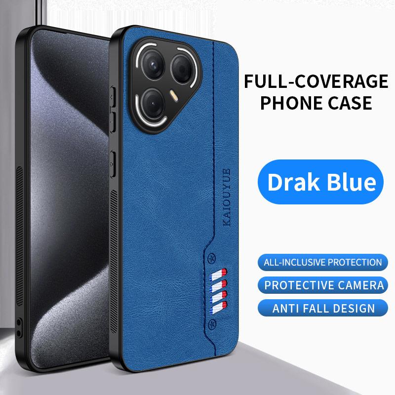 Stitching Color Retro Matte Leather Case For Tecno Pova 7 Pro Ultra Pop 10 8 4G 5G Full Cover Camera Protector Anti Slide Shell