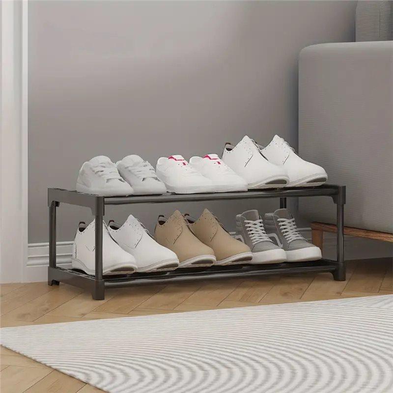 ABGR-Front Door Shoe Rack Under The Bed-Sturdy Metal Organizer For Small Living Space Storage