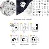 Premium Silver Sulfate Sticker 66 Pieces Of High-quality Pvc Waterproof Decals For Diy Guitar Phone Skateboard And Bicycle Adhesive And Stylish