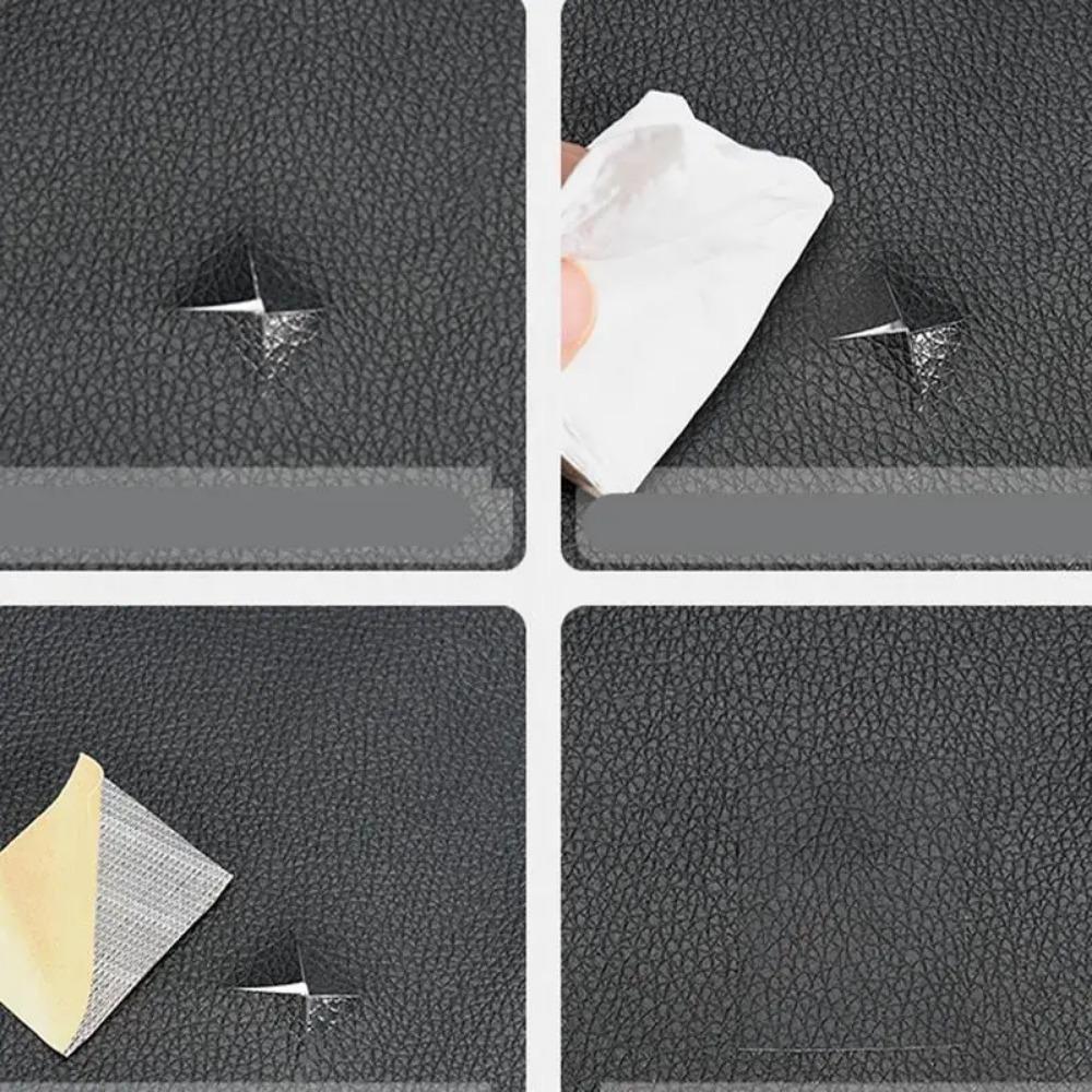 25*60 Cm Self Adhesive Leather Litchi Peel PU Leather Synthetic Superstrong Viscosity Leather Crafts Repair Patch Sutureless