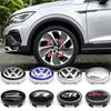 LVAXC1 4Pcs 56mm+60mm Car Wheel Center Hub Cap Rim Cover Stickers Accessory For VW GTI R Golf Polo Tiguan Passat Jetta Rline