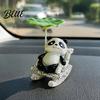 Desktop Wipstoel Kikker Panda Beeldje Schattige Hars Bobbel Decor met Lotusblad Ontwerp Creatief Kantoor Stressverlichting Bureau Ornament voor Auto