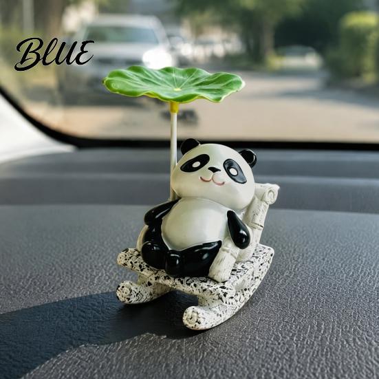 Desktop Wipstoel Kikker Panda Beeldje Schattige Hars Bobbel Decor met Lotusblad Ontwerp Creatief Kantoor Stressverlichting Bureau Ornament voor Auto