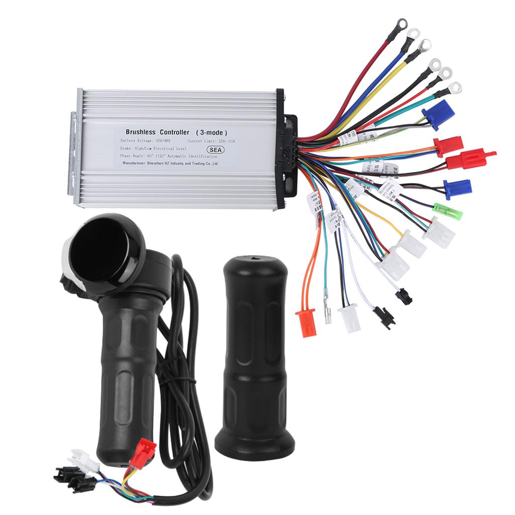 LCD Display Throttle Grip with 12 Tube Sinusoid 48v 60v 64V Electric Bike Controller for EBike