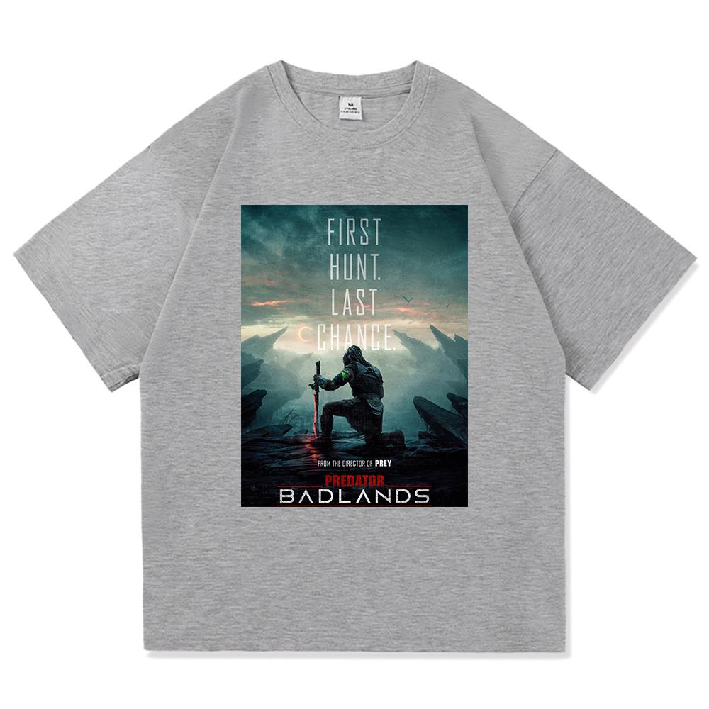 Predator Badlands T Shirt 2025 Fashion Movie Men/women Clothing Vintage Harajuku High Quality Clothes Cotton Tshirts