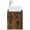 Bathroom Furniture Set Smoked Oak Engineered Wood