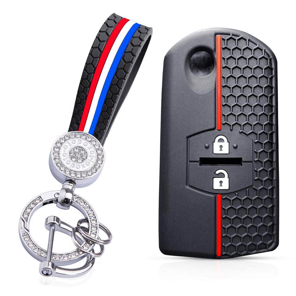 Key Cover For Mazda 2 3 6 Cx-7 Cx-5 Cx9 Demio MX5 Sport BK Car Accessories Key Case Keychain Protective Cover Shell Holder