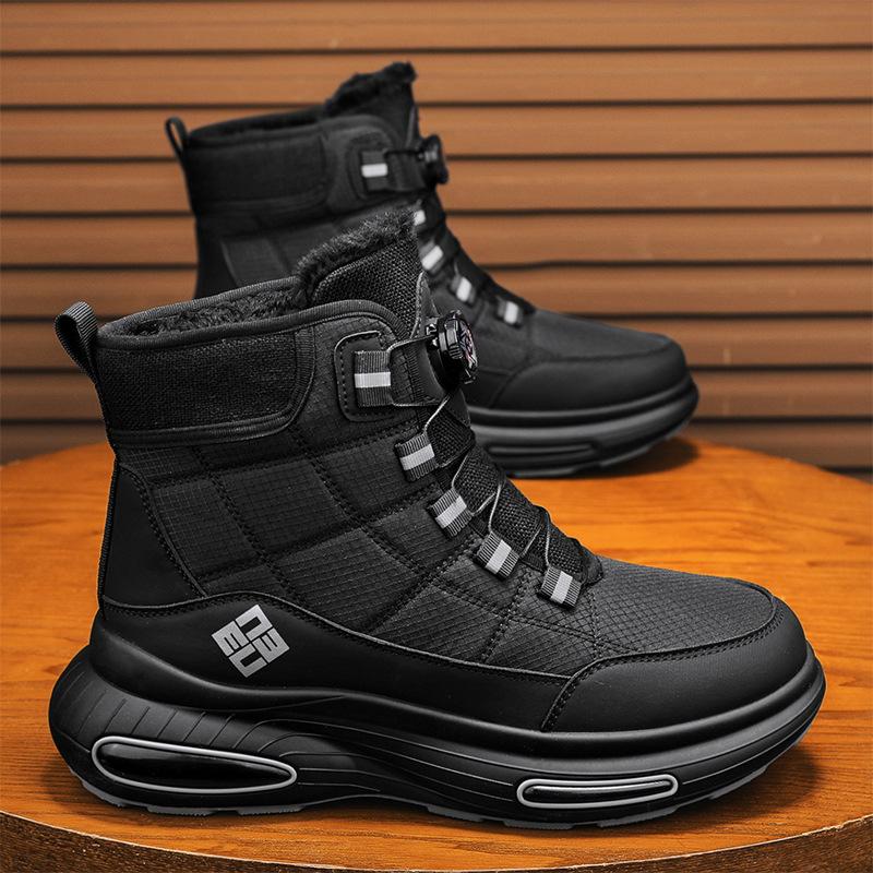 Men's Large Size Soft Elastic Winter Warm Cold Padded Snow Boots Non-slip Wear Outdoor Leisure Sports Mountaineering Cotton Boots