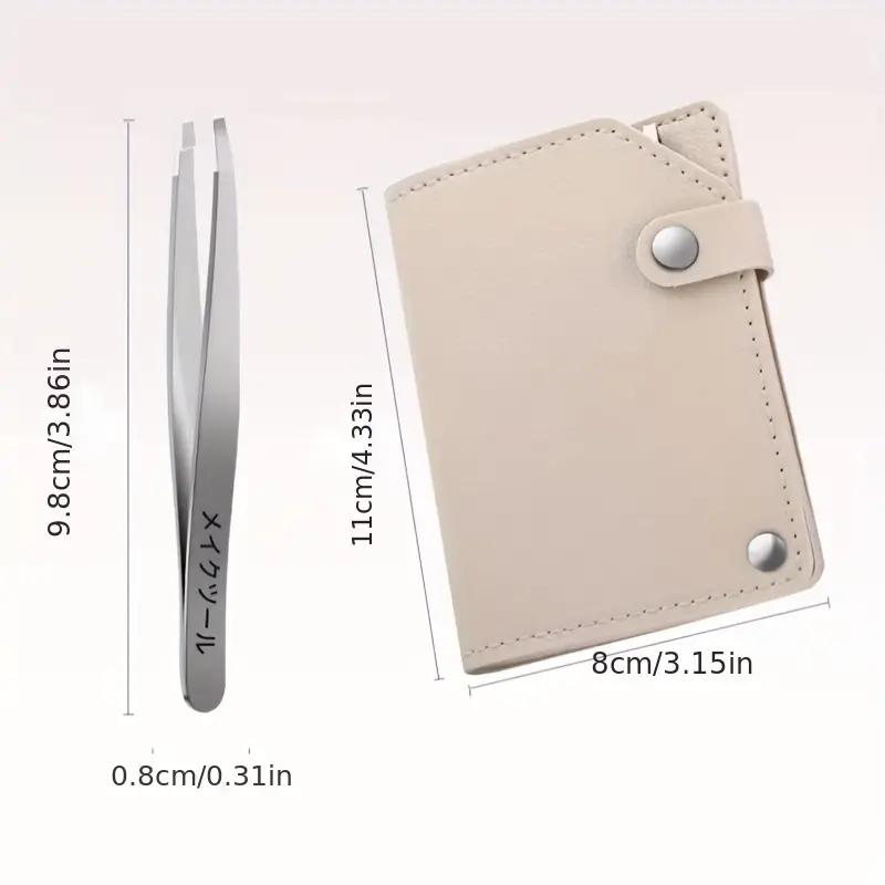 4 In 1 Eyebrow Tweezers Set Stainless Steel Professional Tweezers For Hair Removal, Facial And Eye Makeup Tools With Storage Bag