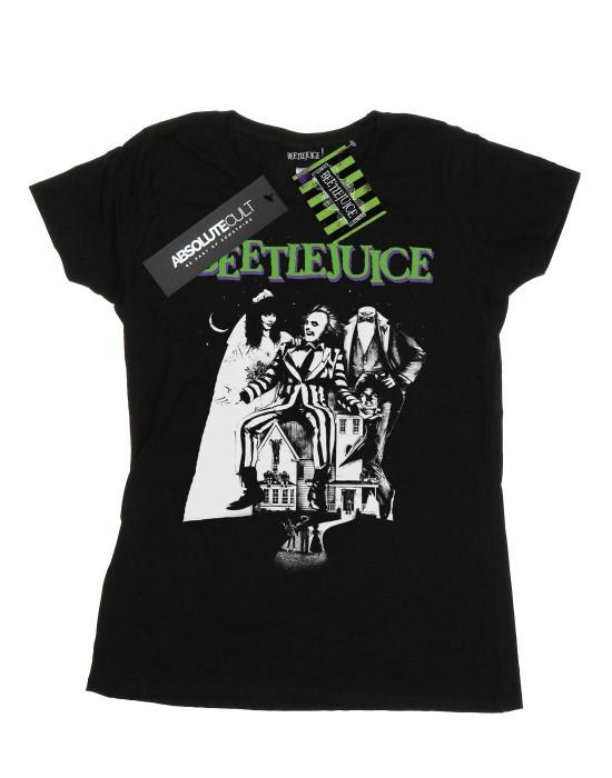 Beetlejuice Womens/Ladies Mono Poster Cotton T-Shirt