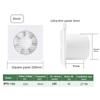 4/6/8 Inch 110V/220V Silent Exhaust Fan Ventilation Vents Vents Fan Range Hood Extractor Fan Ventilator Bathroom Kitchen Toilet