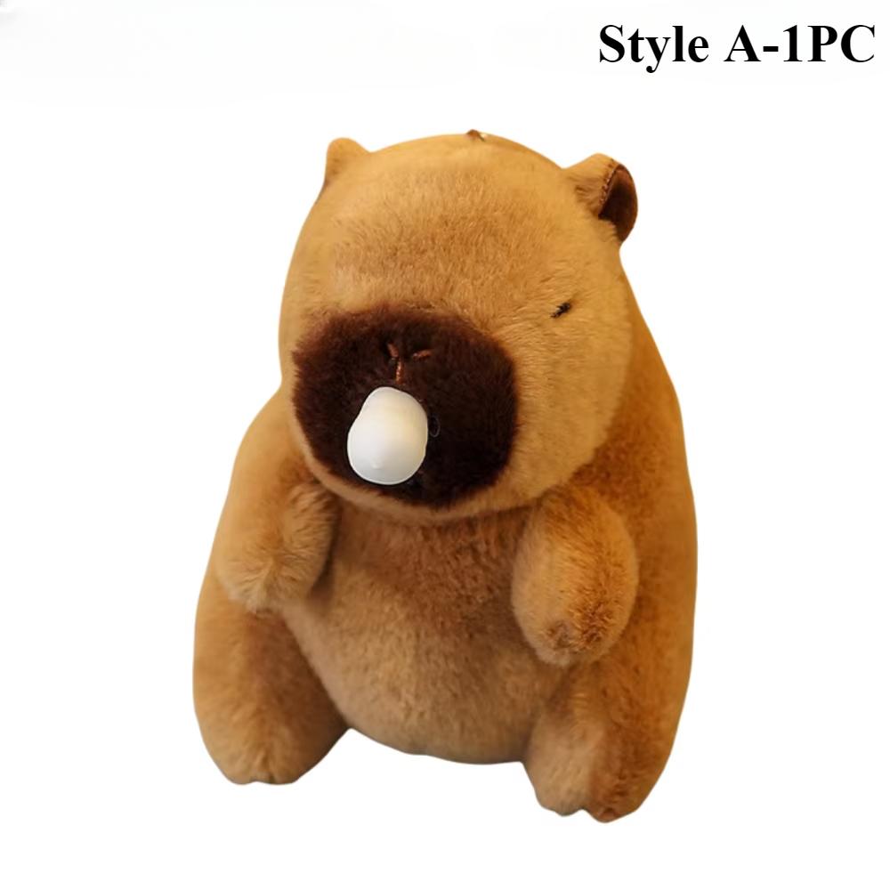 1-20PCS Spit Bubble Capybara Plush Keychain Capybara Pendant Plush Toy Bag Pendant Doll Gift Pendant Cute Car Keychain
