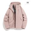 New cotton-padded men's graphene outdoor windproof and waterproof mountaineering suit thermal jacket men's couple black gold cotton-padded clothes