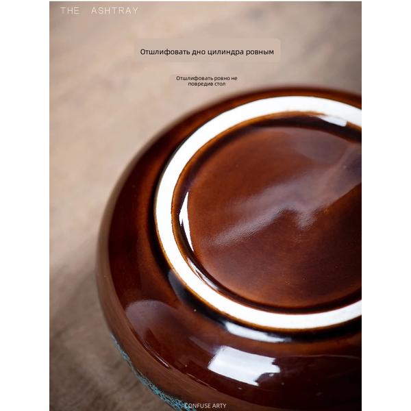 Ashtray creative personality trend anti-fly ash ins wind home living room atmospheric ash with cover cute girl