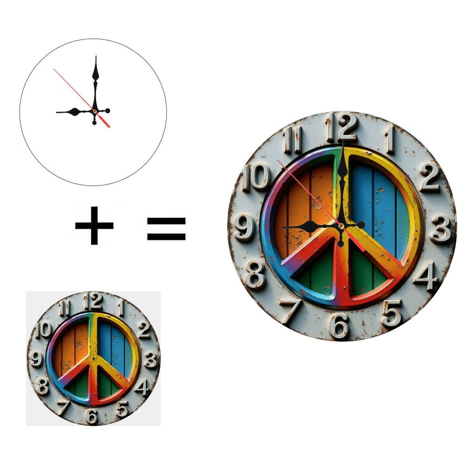 Eco Packaging 25x25cm Wood Wall Clock with Recyclable Materials (White,25*25cm/9.843*9.843inch)