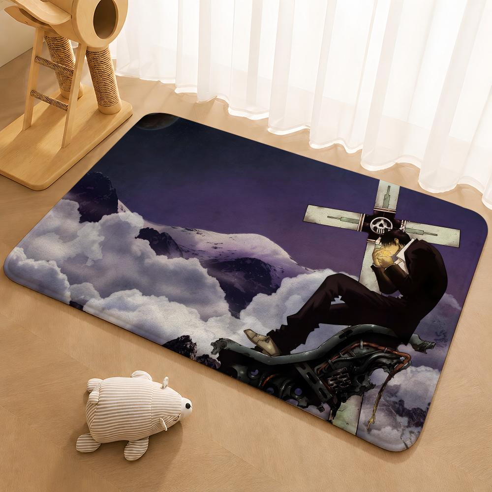 Anime TRIGUN STAMPEDE Floor Mat Floor Mat Soft Flannel Non-Slip Door Rug for Living Room