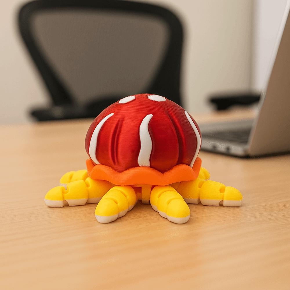 Simulation 3D Printed Jellyfish Toy Multi-Jointed Multi Joint Animal Toys Computer Ornament