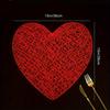 1pc Heart Shape Placemat - Home use insulated,heat-resistant and non-slip table mat for weddings and anniversaries,table