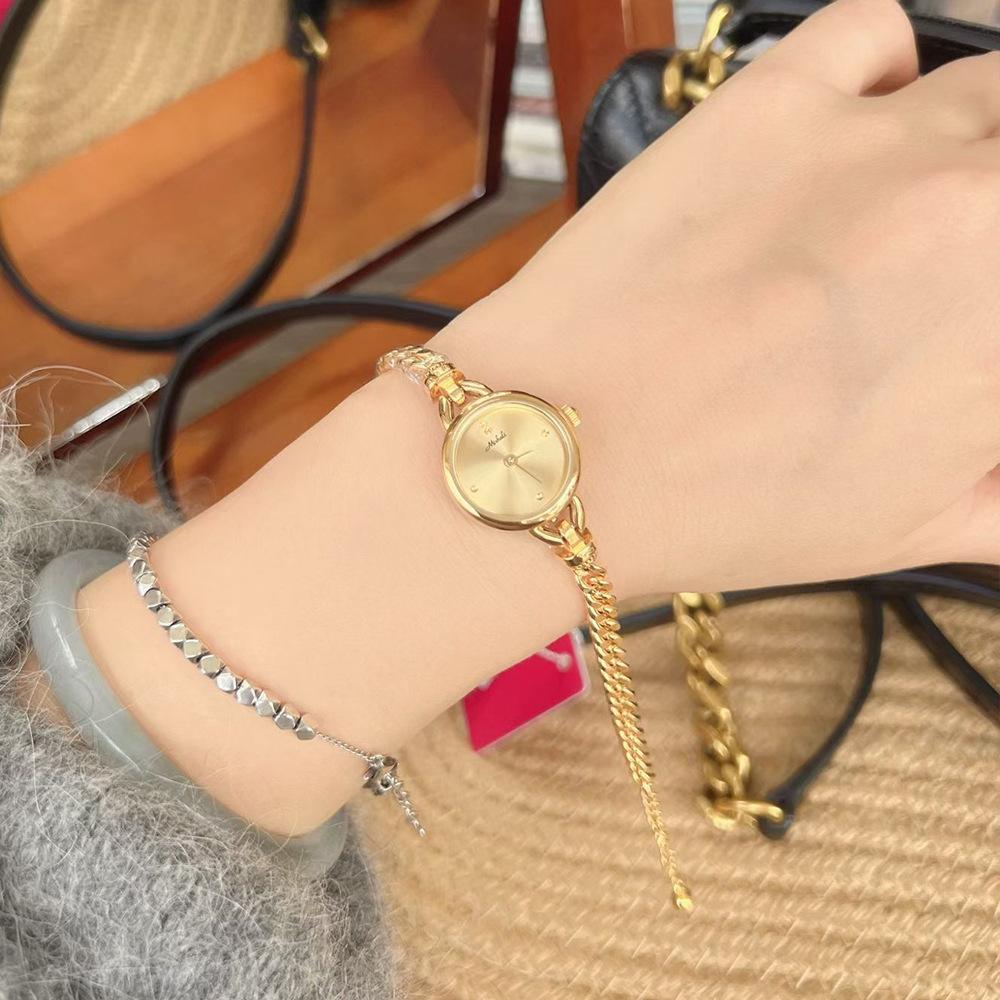 Small Gold Watch Bracelet With Thin Strap Trendy Women'S Watch Simple And Small Temperament
