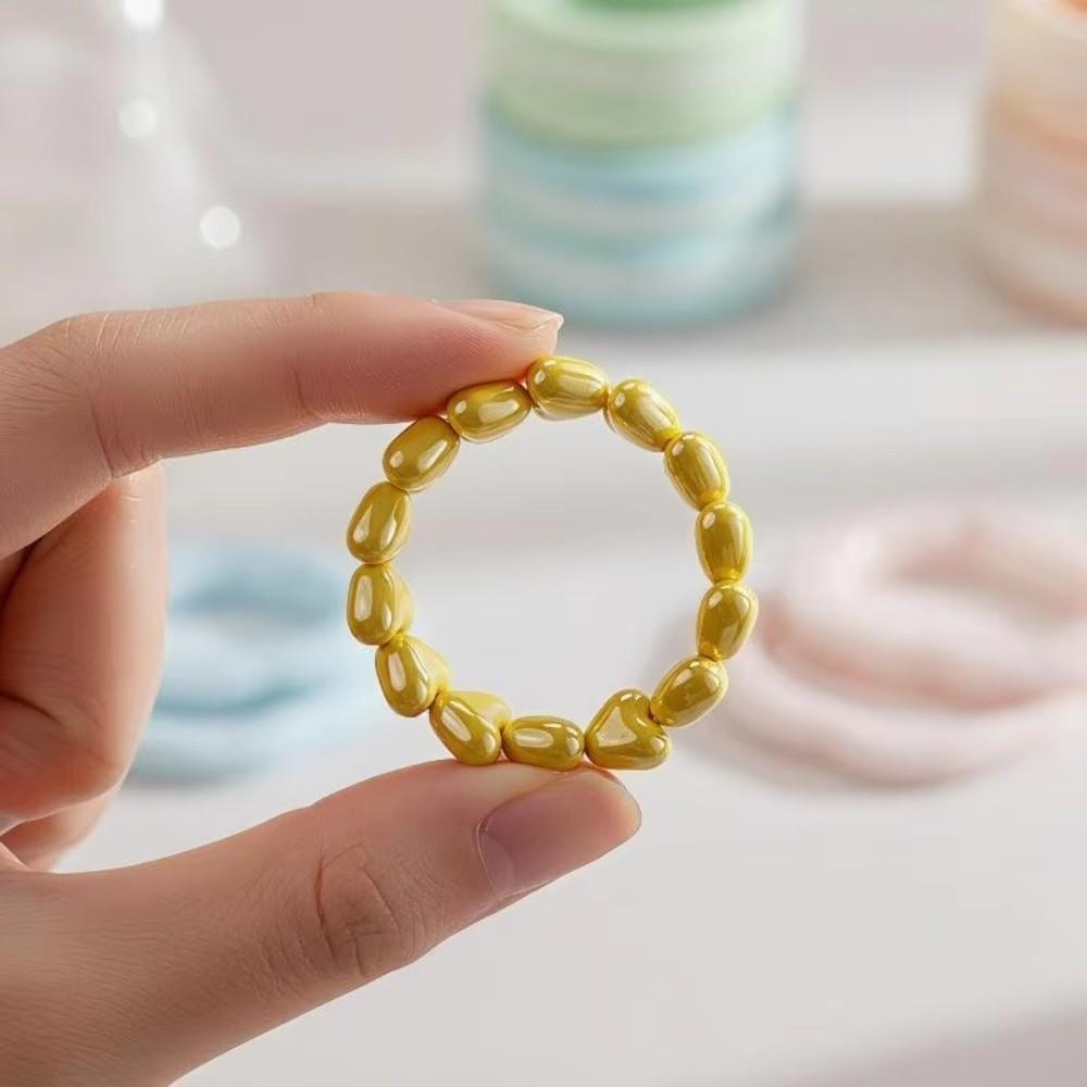 Heart Shape Design Heart Beaded Bracelets Colorful Beads Beaded Bangle Jewelry  Valentine Gift
