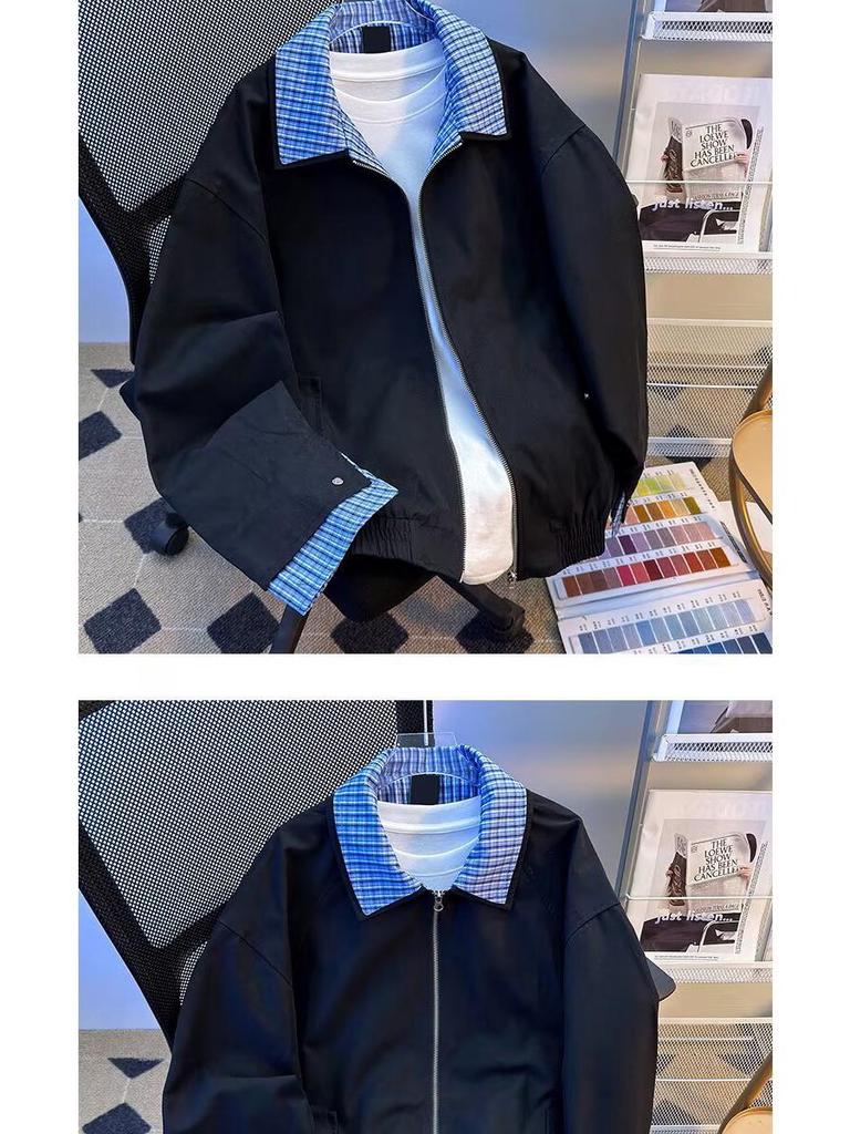 2025 Herbst Miu Stil Khaki Harrington Retro Zweiteilig Collegejacke für Damen