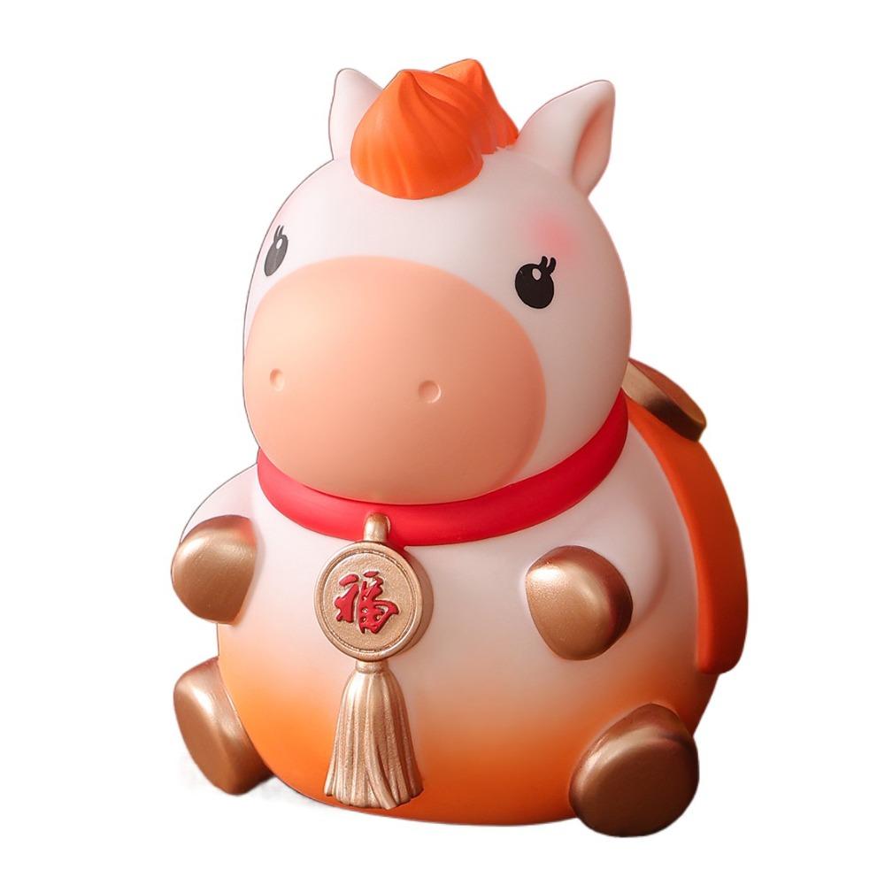 

Decorative Horse Year Piggy Bank Savings Tank Horse Piggy Bank Ornament Children/Kids S оранжевый