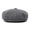 K3164HT FLANNEL Hawker Wool Newsboy Cap Octagonal Cap