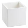 Concrete Planter On Wheels Recycled Board Cream 40X40Xh40 Cm