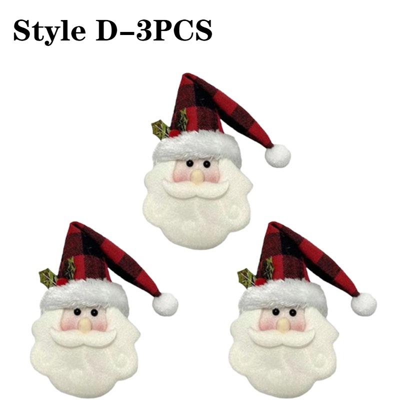 1-10PCSChristmas Knitted Fabric Doll OrnamentsSanta Claus Hanging Decorations XmasTree Pendant Holiday Party Home Scene Supplies