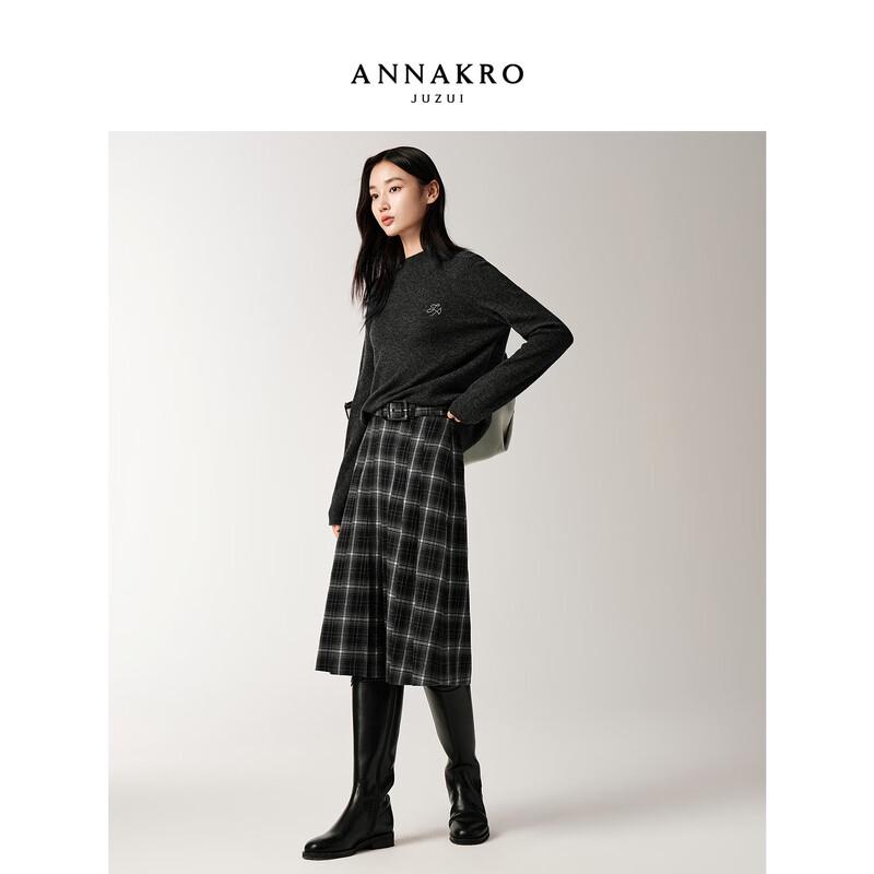 

Anna Co Женский умный пуловер с полуворотником из шерсти яка и пуха 2XL