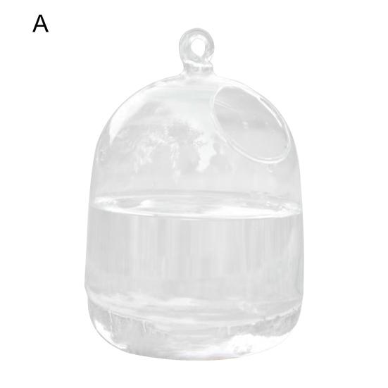 Vase Fishbowl Transparent Hanging Glass Creative Decor Fish Tank for Living Room