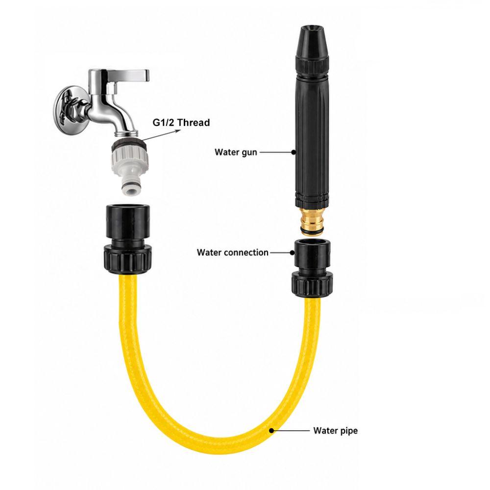 G1/2 Thread Hose Nozzle 1/2 Inch Hose Engineering Plastic,Aluminum Alloy Spray Nozzle Quick Connector Portable