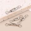 New 20Pcs Fishing Universal Swivel Heavy Duty Stainless Steel Swivels Saltwater Fishing Connector Terminal Tackle