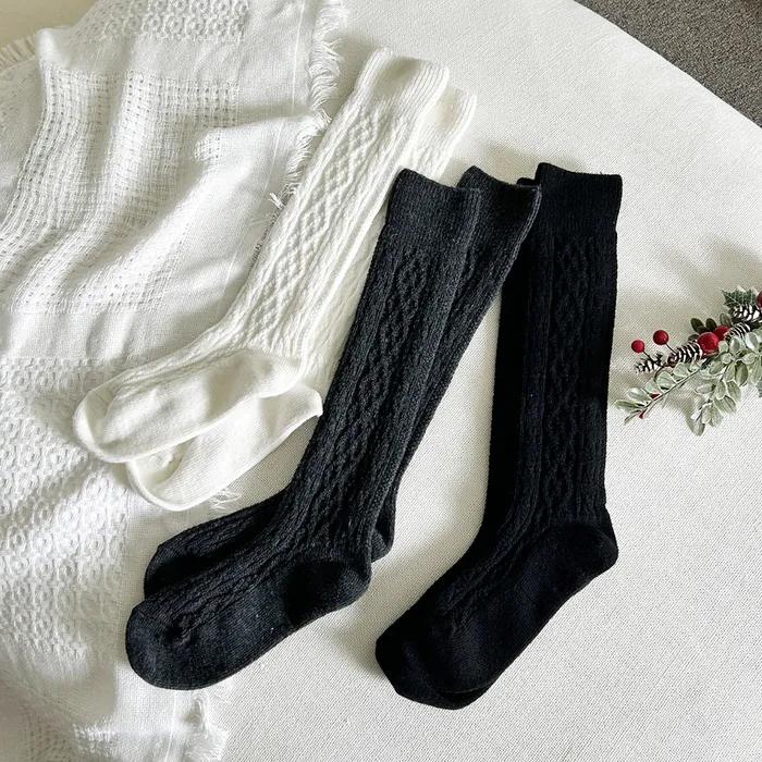 [BIARRITZ] Marshmallow Twisted Wool Knee Socks 3 Colors