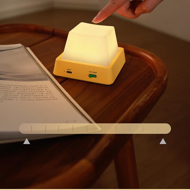 1Pc Decompression Switch Light USB Charging Stepless Dimming Button Bedside Night Light Bedroom Creative Wall Light Ambient Light