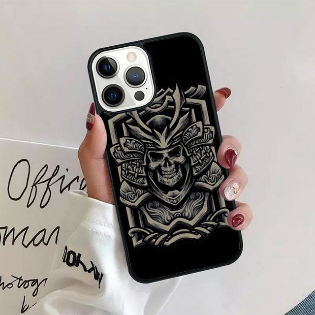 Samurai Mask Helmet Coque Shell For iPhone 17 Air 15 16 14 13 12 Pro Max 11 Pro Max Plus Phone Case Cover