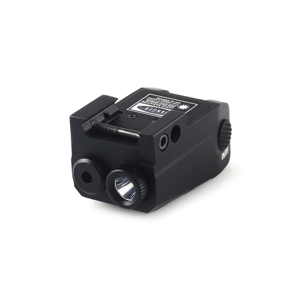 USB Rechargeable All-Metal Red Green Laser Tactical Flashlight, 20mm Portable Design