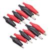 12Pcs 28MM Black Red Blue Black Yellow Soft Plastic Coated Testing Probe Mini Alligator Test Clips