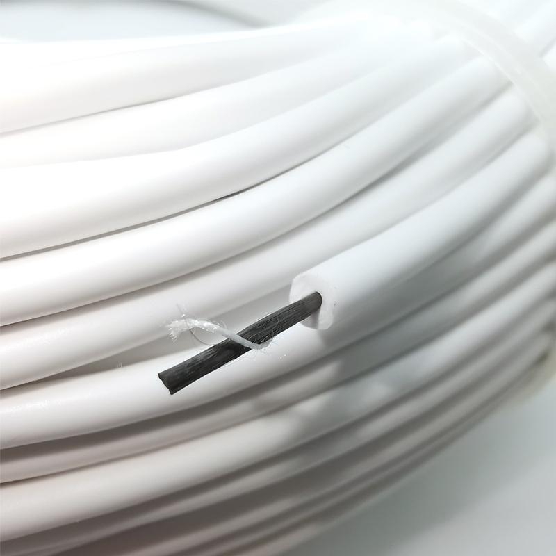 Silicon rubber carbon fiber heating wire 10 to 100 Meters SRAG 12K 2MM heating wire, new infrared high-quality heating cable