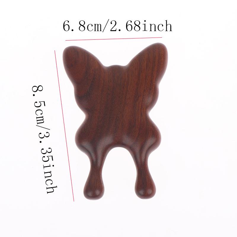 

Sandalwood Butterfly Massager Hand Carved Finger Stress Relief Wooden Massager Nose Bridge Eye Special Massage Tool
