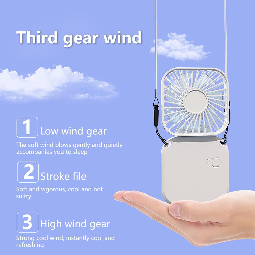 Mini Folding Hanging USB Charging Desktop Office Convenient Pocket Small Fan Outdoor