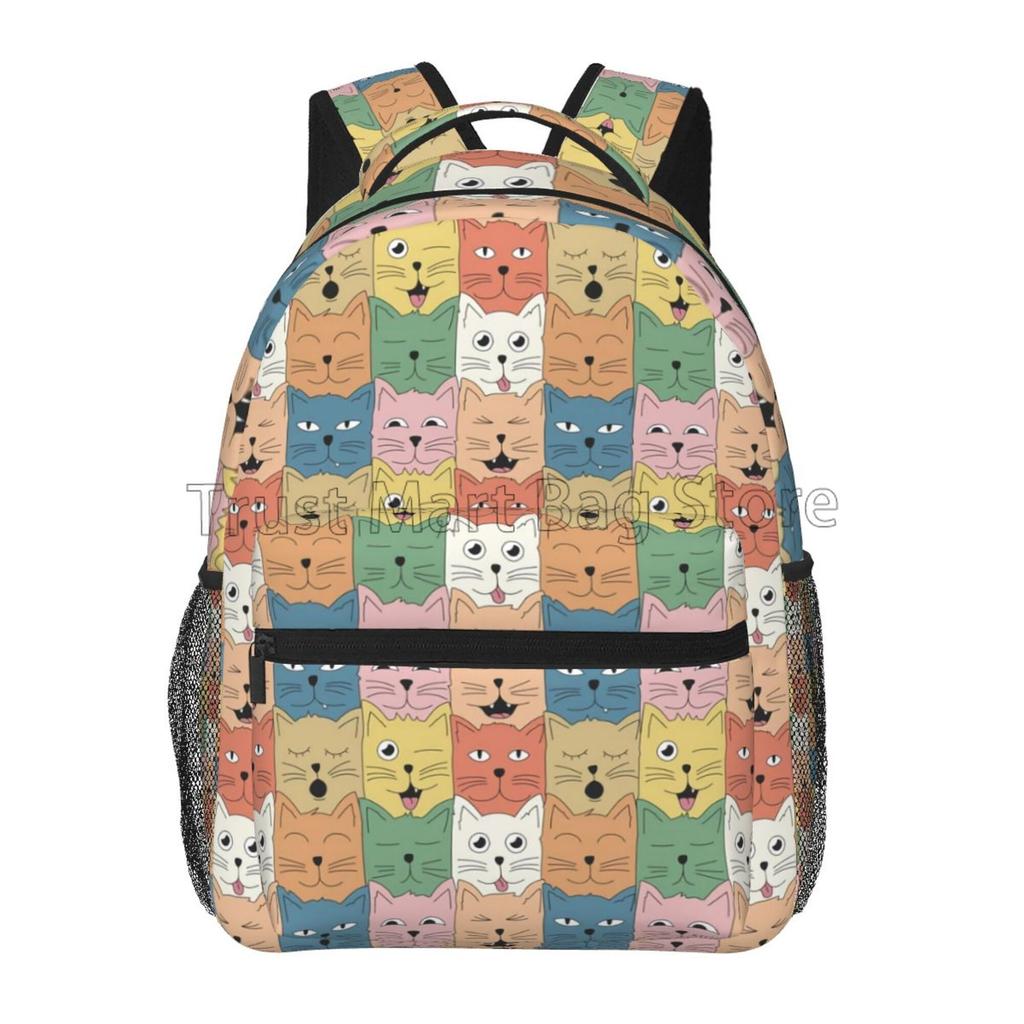 Anime Neko Atsume Women Backpack Cartoon Mochila for Girls Boys Travel Rucksack Cute Cat Printing Shoulder Bag for Teenages
