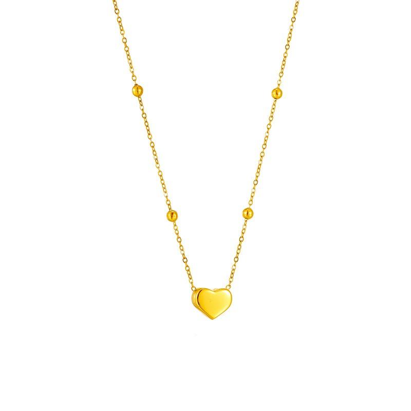 Double Layer Gold Heart Necklace And Anklet Set