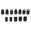 Pack of 12 Pcs Multiple USB2.0 Adapters Micro Mini Male Female Converters Connectors
