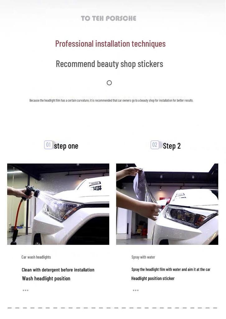 Volkswagen Scirocco 08-26 Smoked Headlight Protective Film Sticker