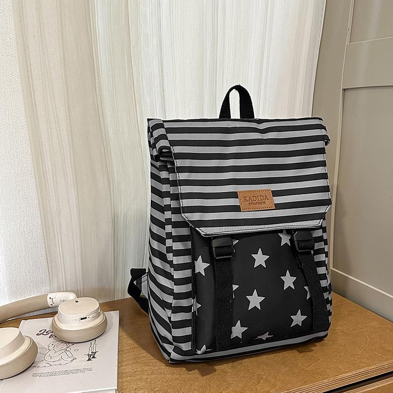 New Summer Backpack Women's Simple American College Style Student Schoolbag Women's Fashion Versatile Travel Commute