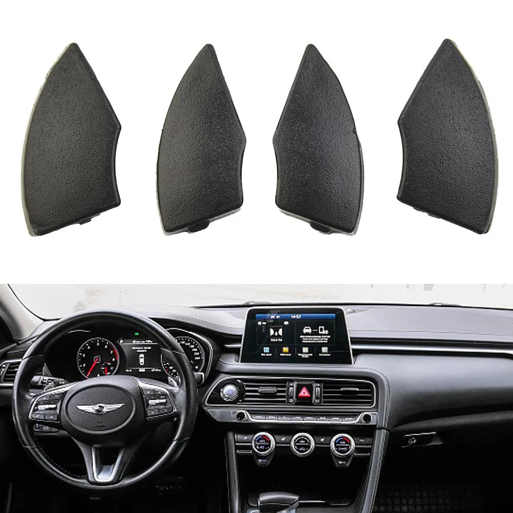 4Pcs/Set CD Button Replacement Parts Mold Cover For Radio Accessories Black Button Parts Car Interior Removal A