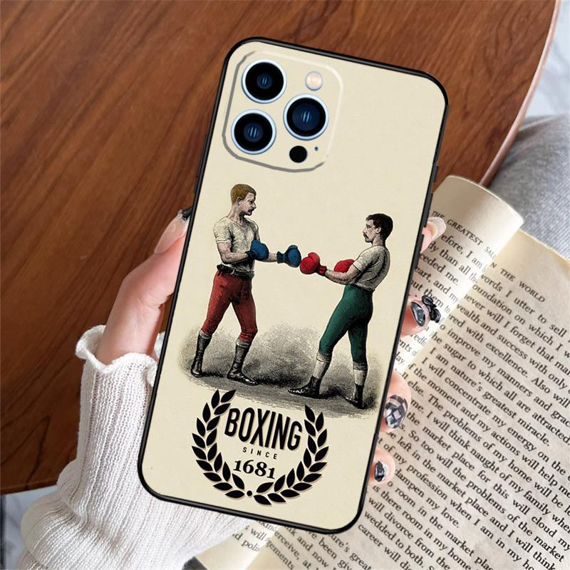 Boxing Art Phone Case For Apple iPhone 15 16 14 13 12 11 17 Pro Max Mini 17 Air 16e 16 Plus Back Cover